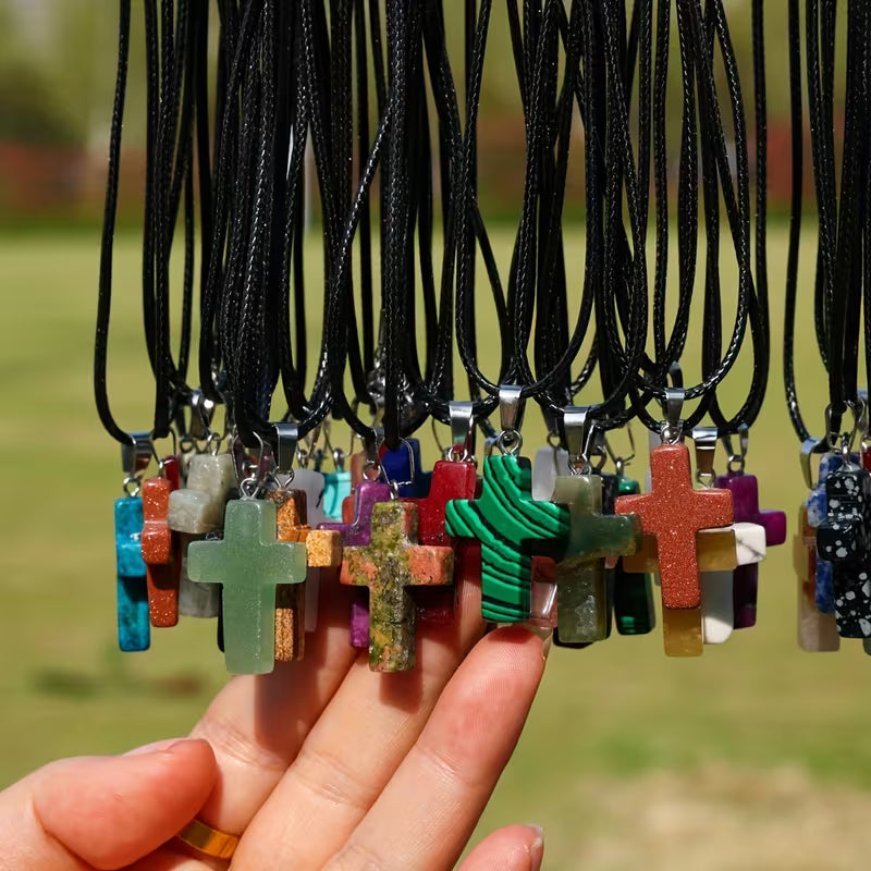 Lot de 25 Pendentifs Croix en Quartz Unisexe