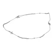 Collier Chapelet Croix en Acier Inoxydable Unisexe