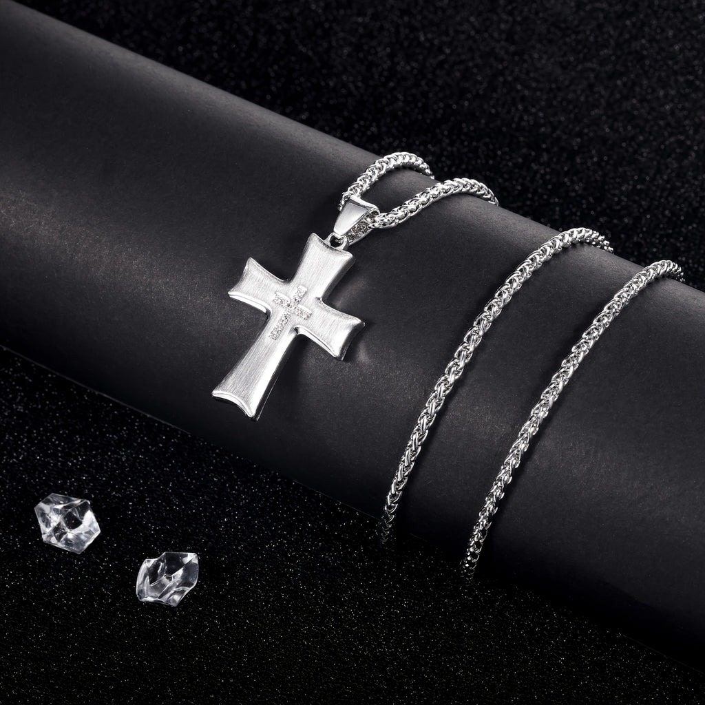 Collier Pendentif Croix en Argent 925