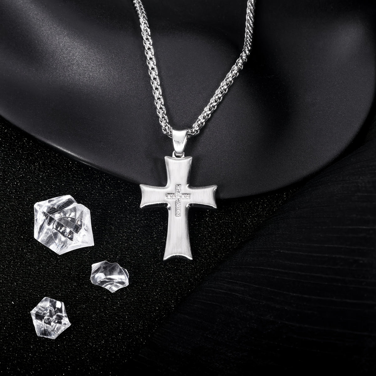 Collier Pendentif Croix en Argent 925