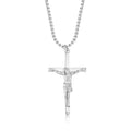 Collier Pendentif Croix Jésus en Argent 925 pour Homme