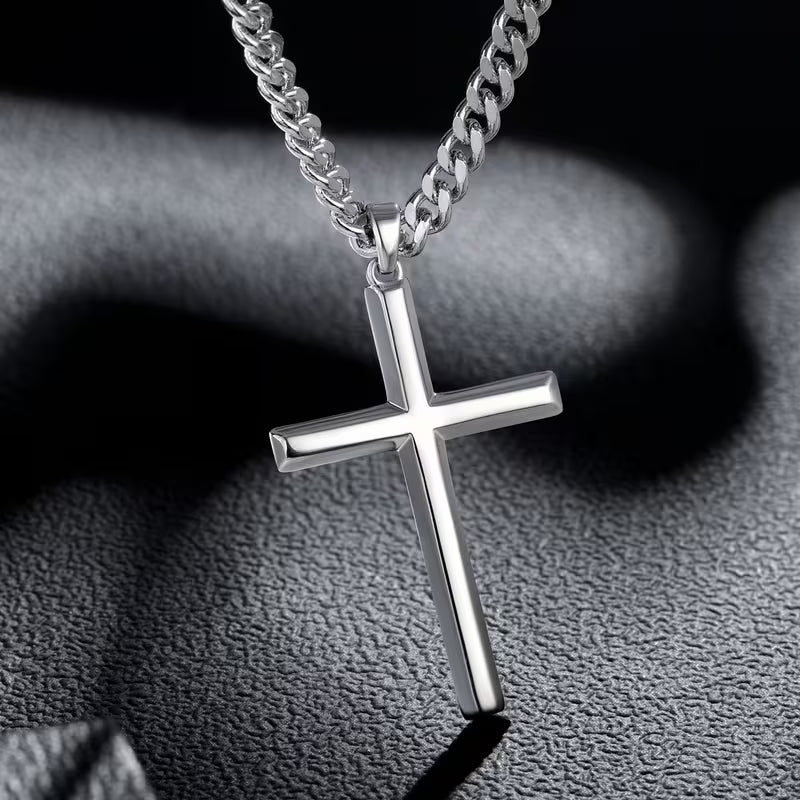 Collier Pendentif Croix en Argent 925 pour Homme