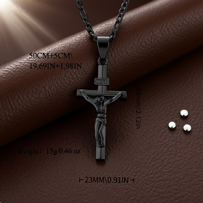 Collier Pendentif Croix Solide pour Prières et Fêtes