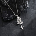 Collier Pendentif Croix de Prière en Argent 925