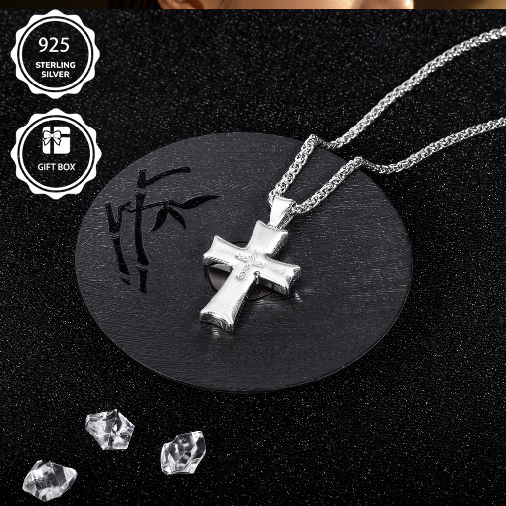 Collier Pendentif Croix en Argent 925