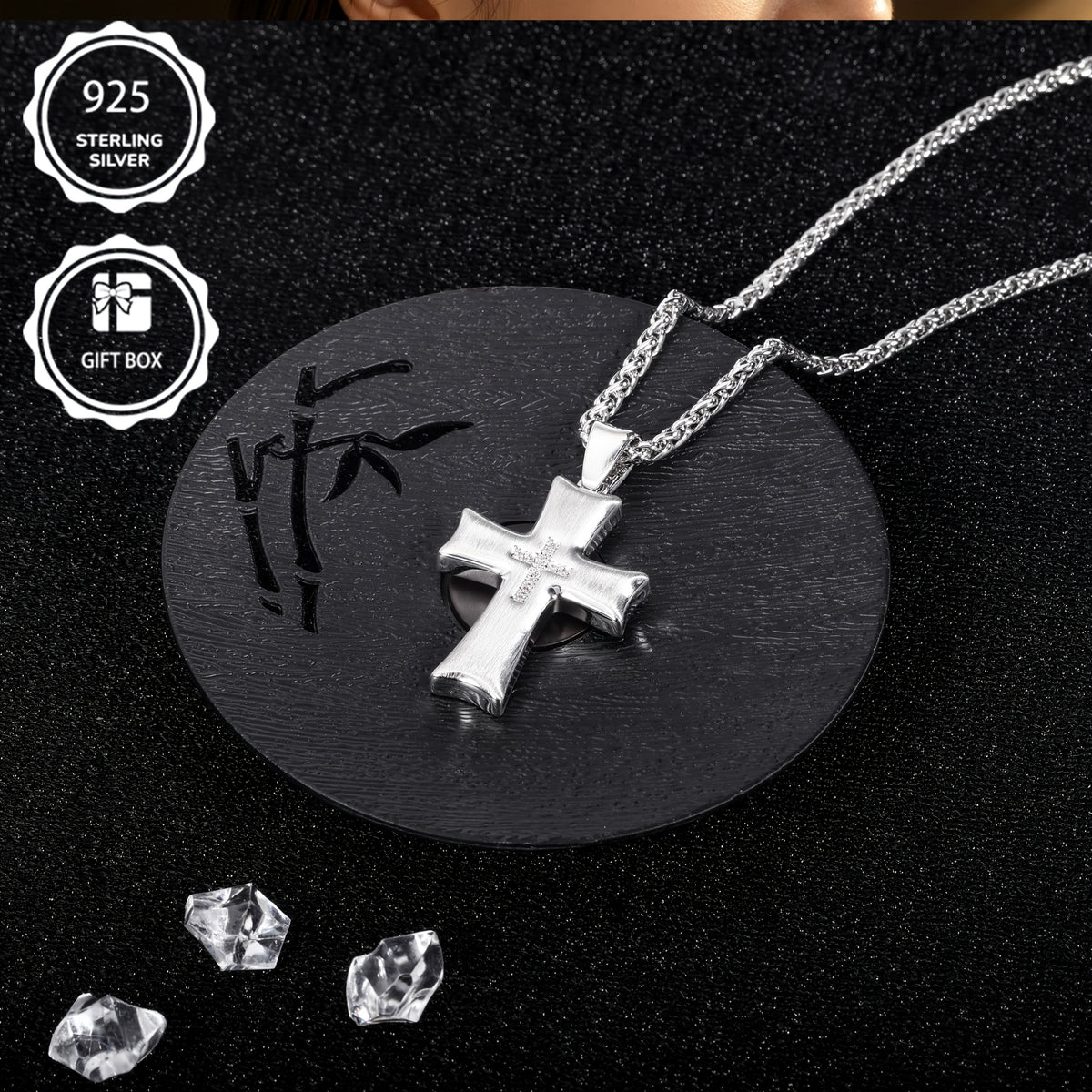 Collier Pendentif Croix en Argent 925
