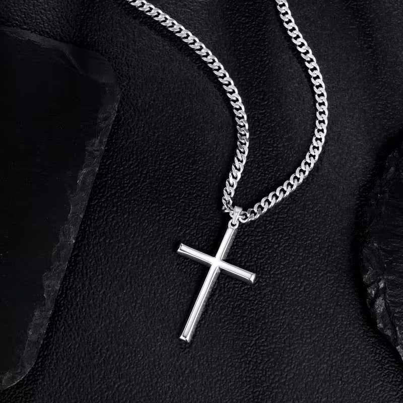 Collier Pendentif Croix en Argent 925 pour Homme