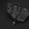 Collier Pendentif Croix en Perles 8 mm pour Homme