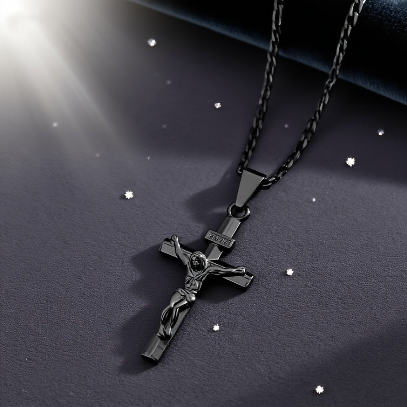 Collier Pendentif Croix Solide pour Prières et Fêtes
