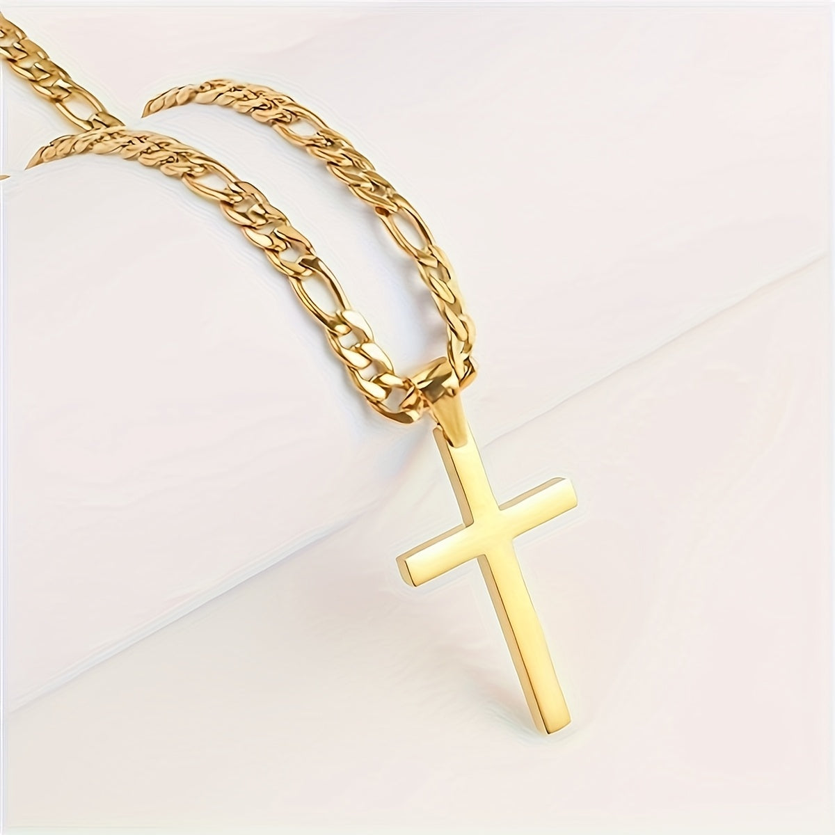 Collier Pendentif Croix en Acier Inoxydable pour Homme