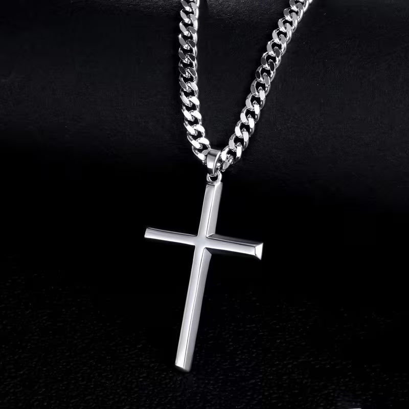 Collier Pendentif Croix en Argent 925 pour Homme