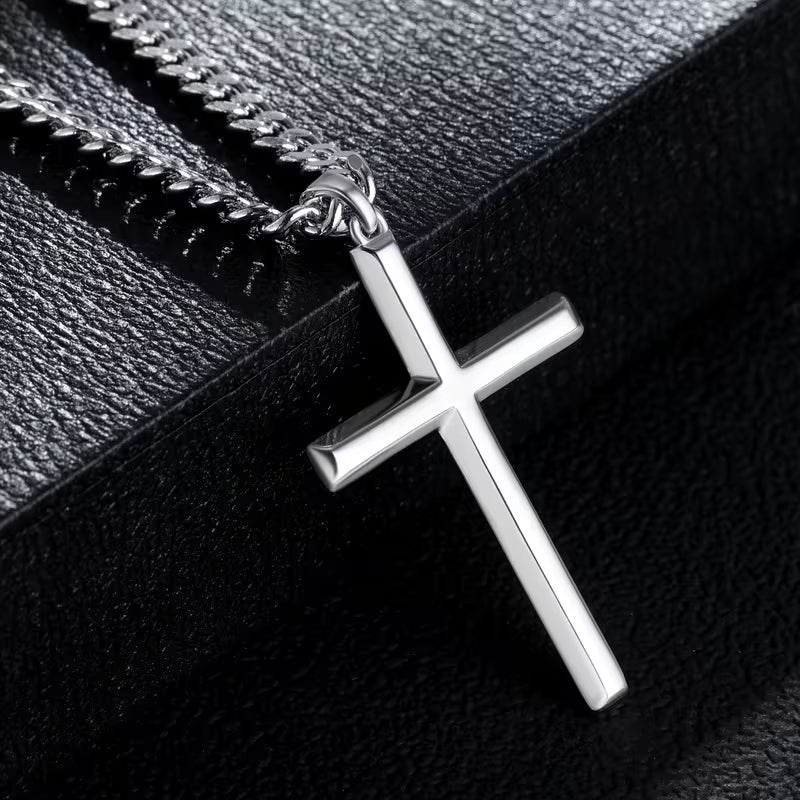 Collier Pendentif Croix en Argent 925 pour Homme