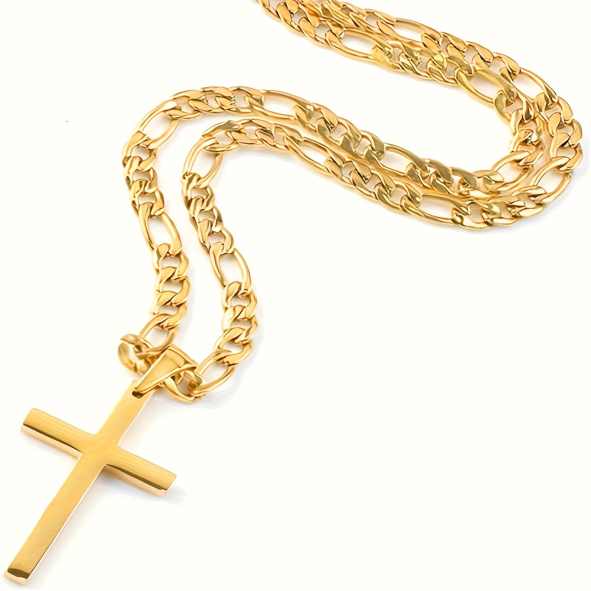 Collier Pendentif Croix en Acier Inoxydable pour Homme