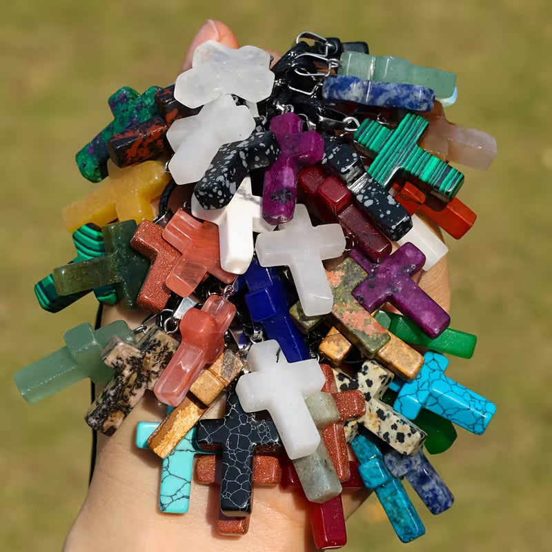 Lot de 25 Pendentifs Croix en Quartz Unisexe