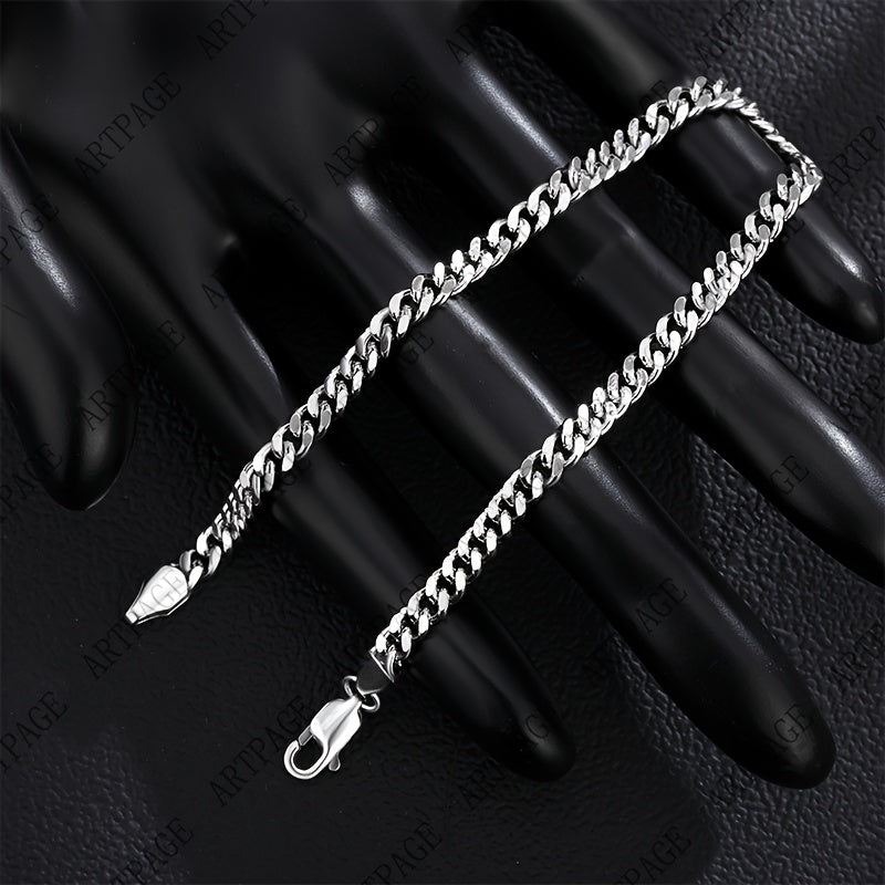 Collier Pendentif Croix Homme en Argent 925 avec Bracelet