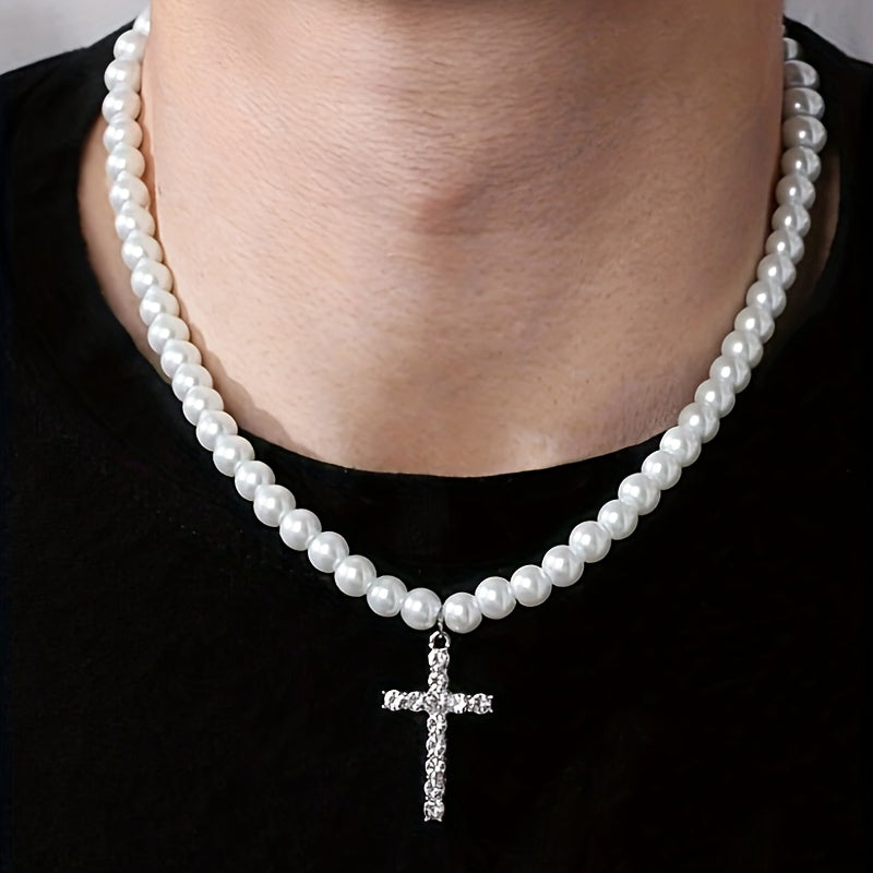 Collier Pendentif Croix Hip-Hop pour Homme