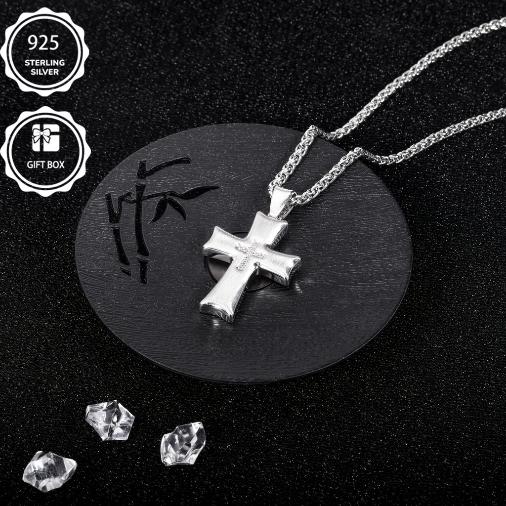 Collier Pendentif Croix en Argent 925