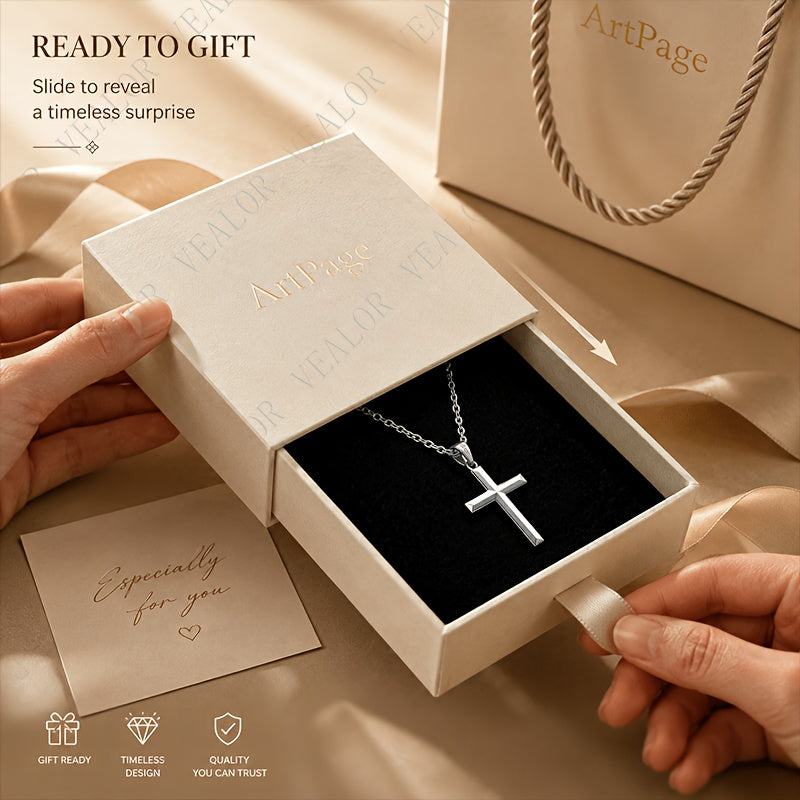 Collier Pendentif Croix Homme en Argent 925