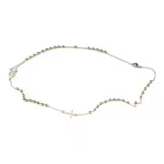 Collier Chapelet Croix en Acier Inoxydable Unisexe