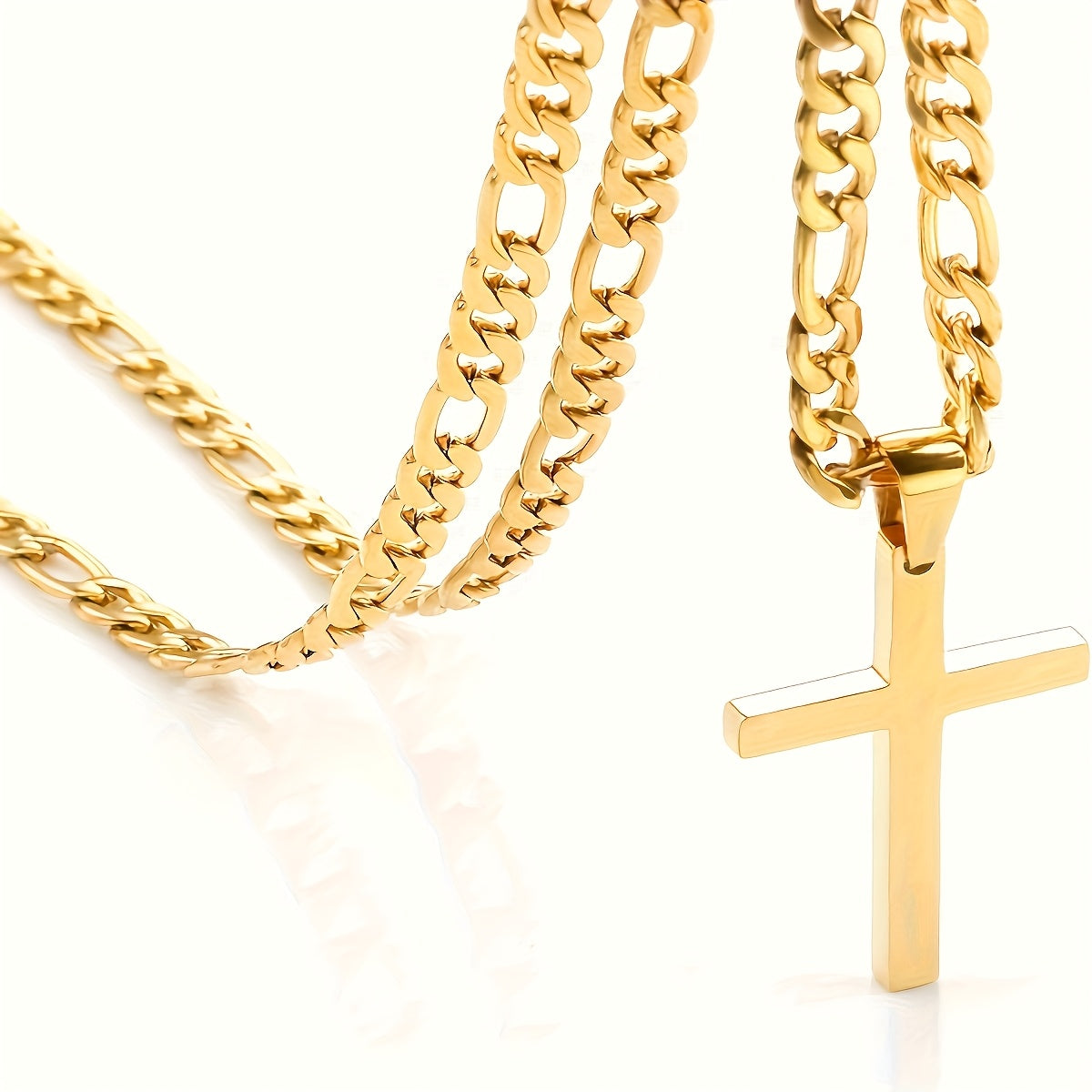 Collier Pendentif Croix en Acier Inoxydable pour Homme
