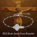 Bracelet Croix en Argent 925 Ajustable pour Femme