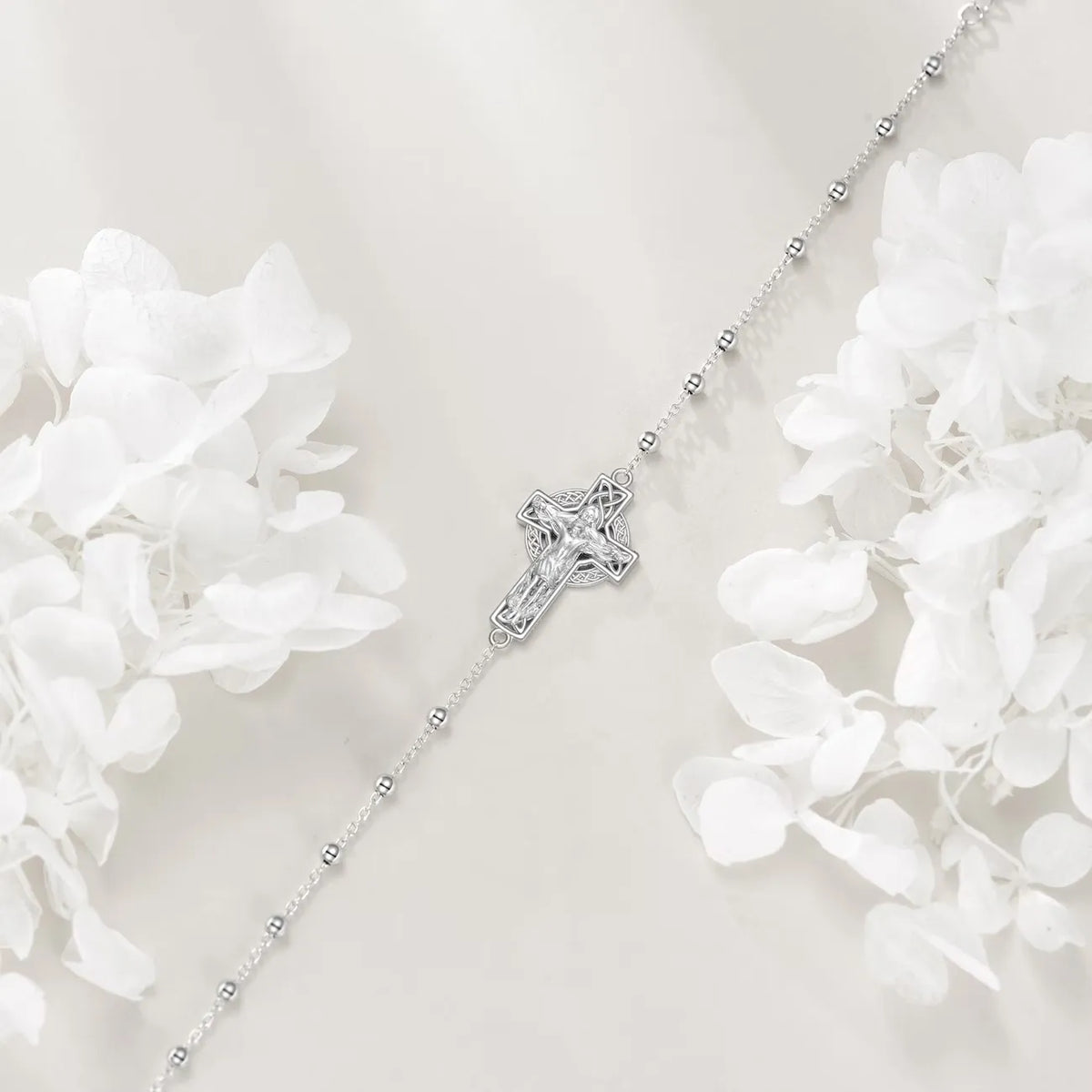 Bracelet Croix en Argent 925 Ajustable pour Femme