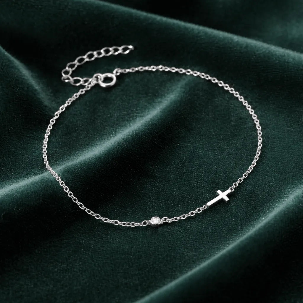 Bracelet Croix Plaqué Or pour Femme