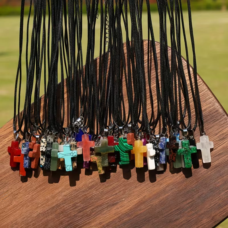 Lot de 25 Pendentifs Croix en Quartz Unisexe