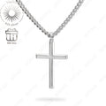 Collier Pendentif Croix Homme en Argent 925 avec Bracelet