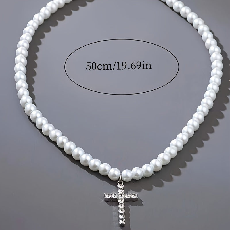 Collier Pendentif Croix Hip-Hop pour Homme