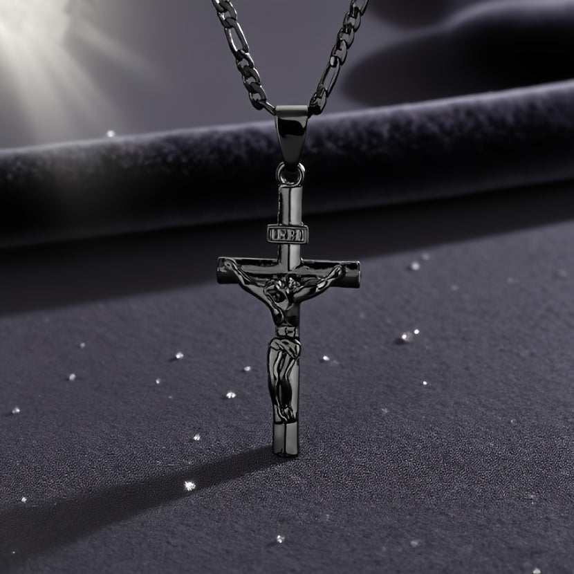 Collier Pendentif Croix Solide pour Prières et Fêtes