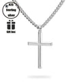 Collier Pendentif Croix en Argent 925 Hip-Hop
