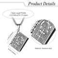 Collier Pendentif Croix et Bible Punk pour Homme