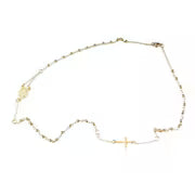 Collier Chapelet Croix en Acier Inoxydable Unisexe