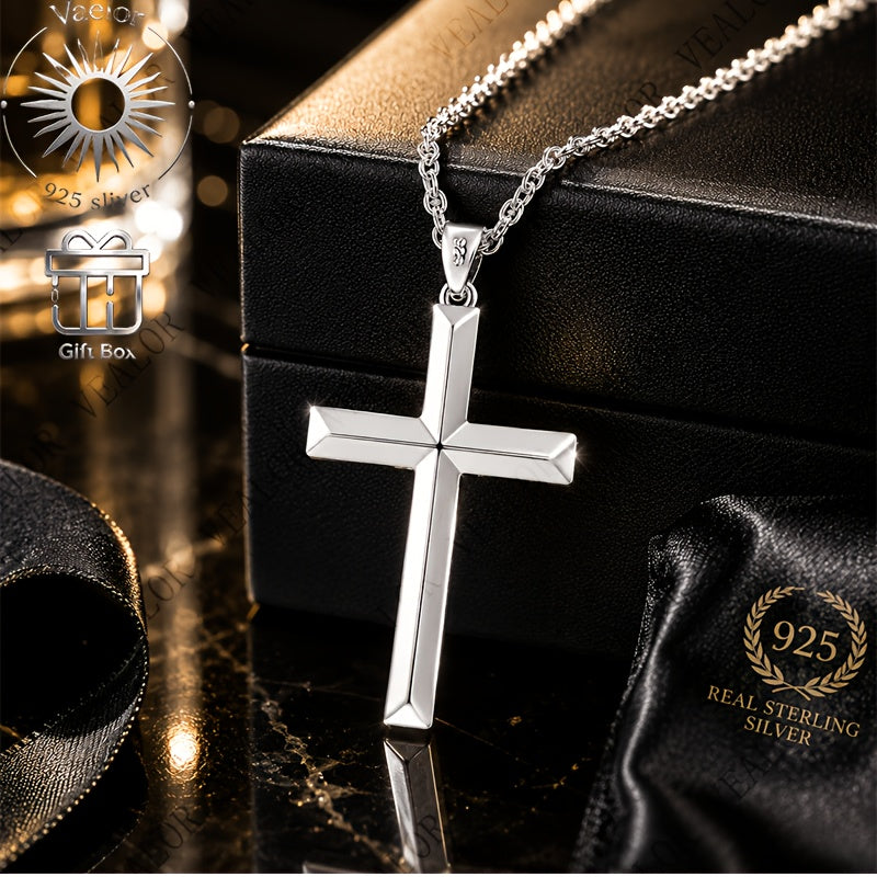 Collier Pendentif Croix Homme en Argent 925