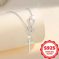 Collier Pendentif Croix Infinie en Argent 925 pour Femme