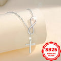 Collier Pendentif Croix Infinie en Argent 925 pour Femme