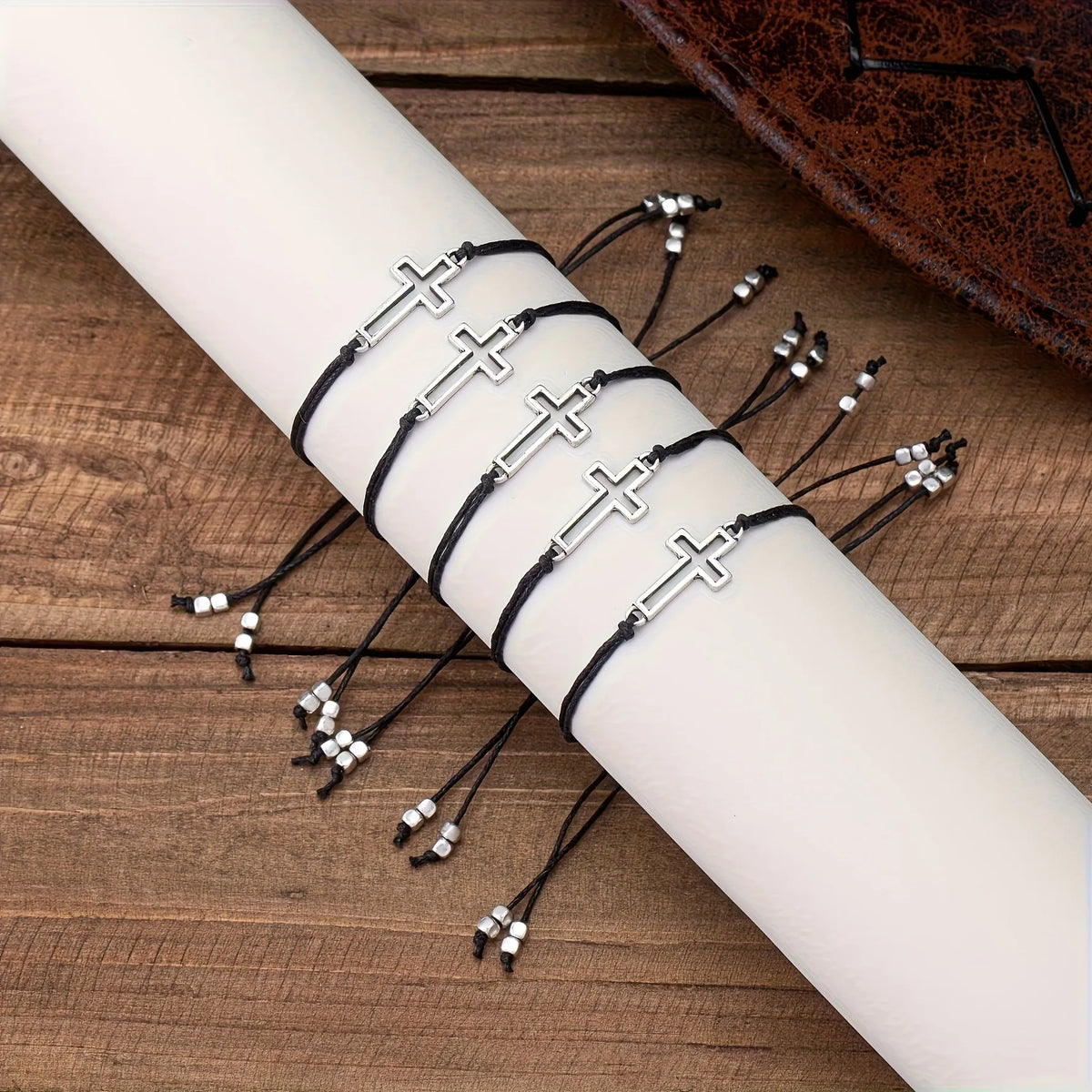 Lot de 5 Bracelets Croix pour Femme