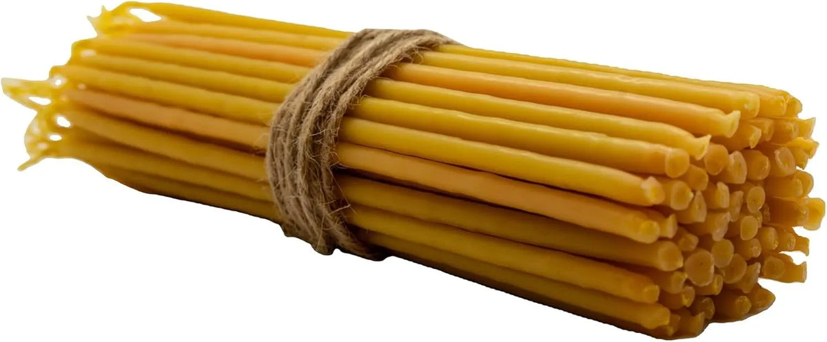 Lot de 55 Bougies d'Église Orthodoxes en Cire d'Abeille