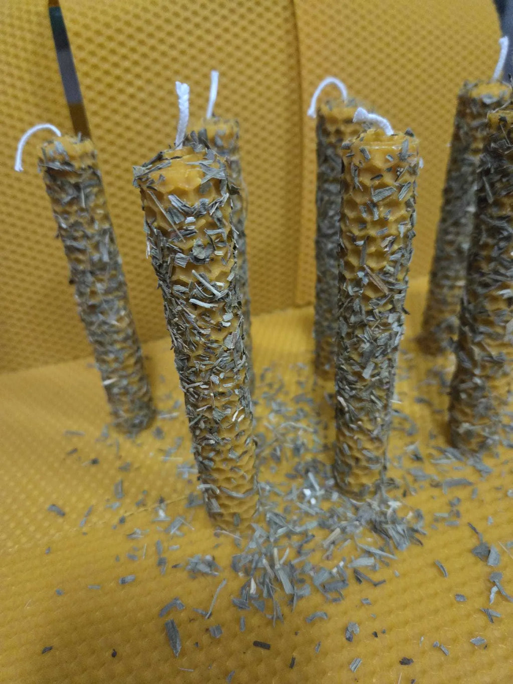 Lot de 7 Bougies Rituelles à l'Estragon 13 cm