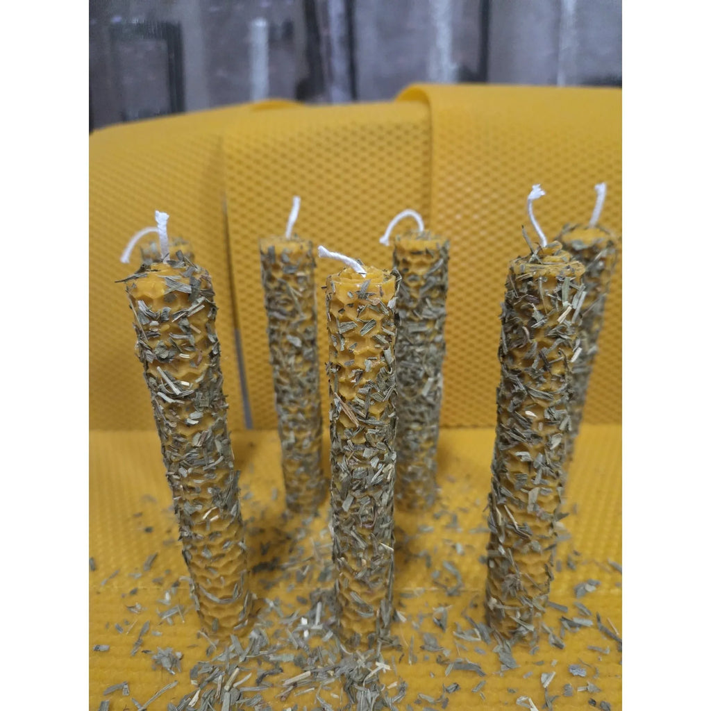Lot de 7 Bougies Rituelles à l'Estragon 13 cm
