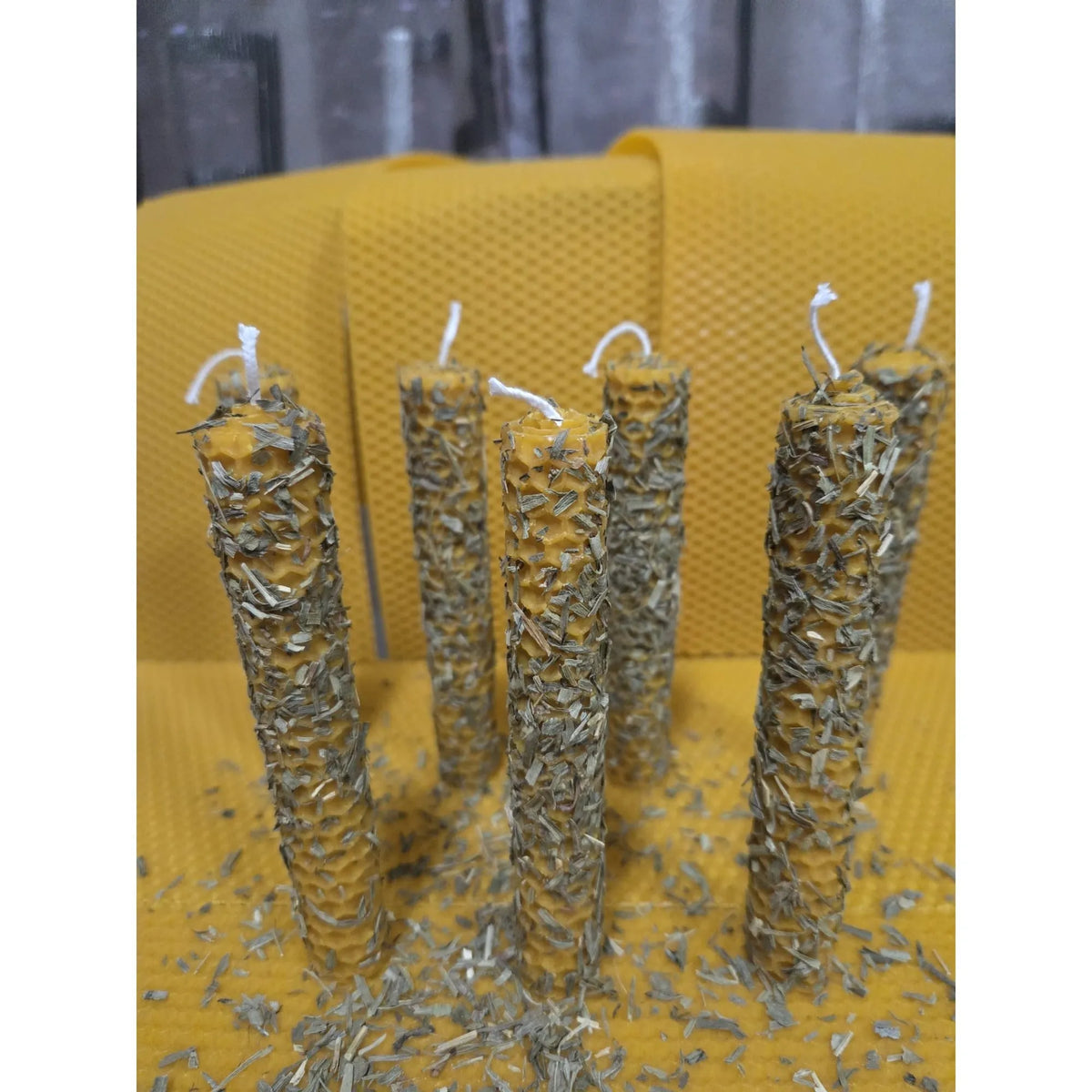 Lot de 7 Bougies Rituelles à l'Estragon 13 cm