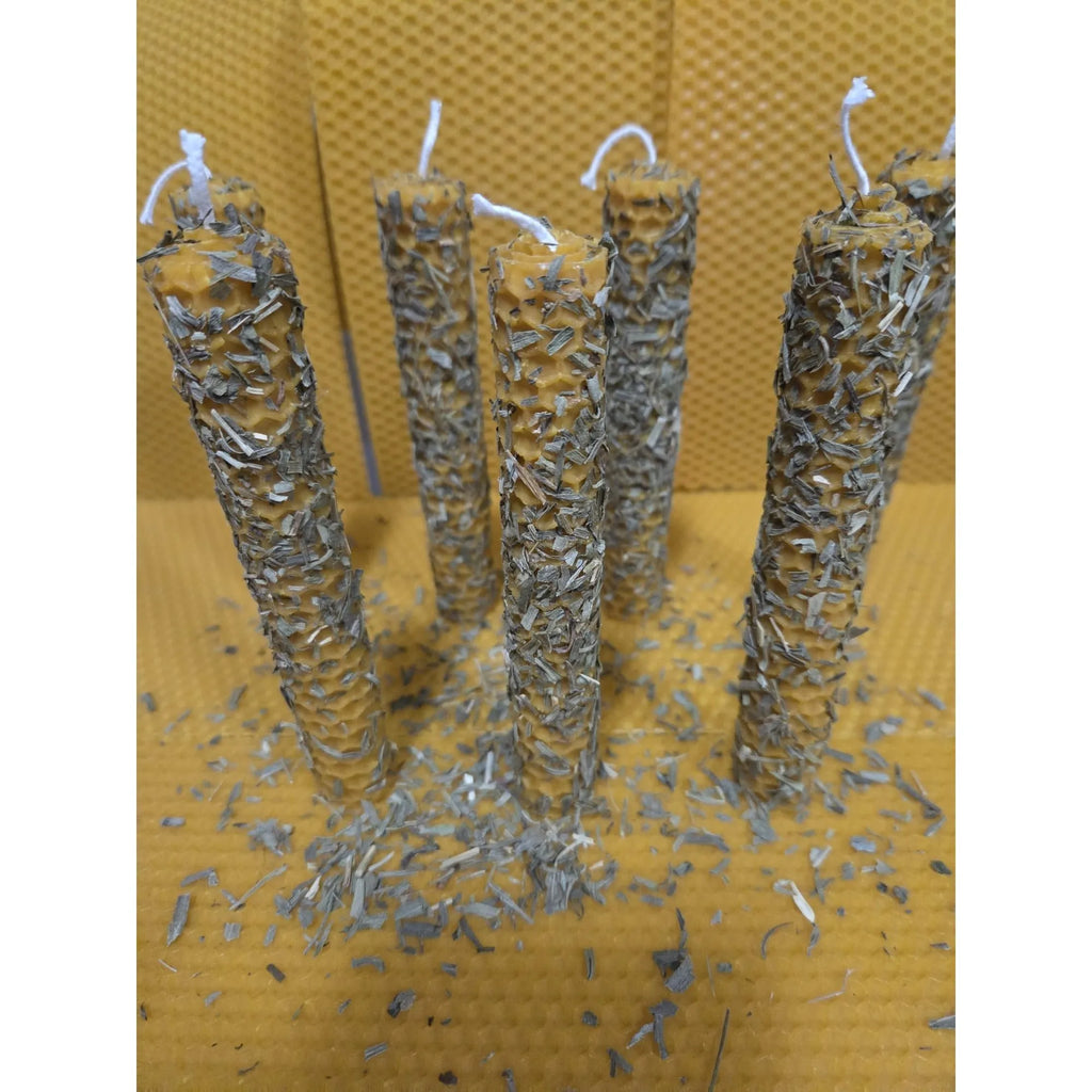 Lot de 7 Bougies Rituelles à l'Estragon 13 cm