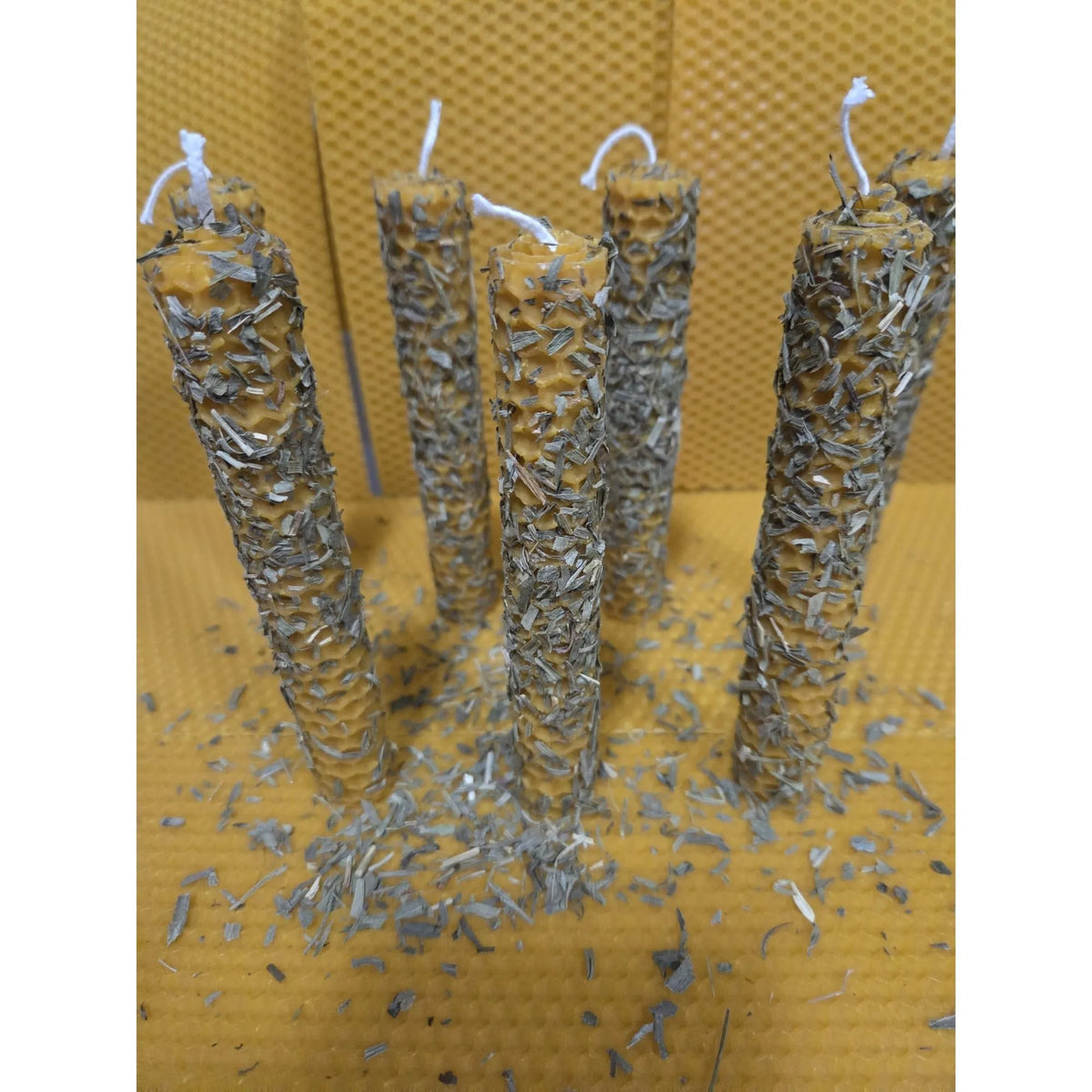 Lot de 7 Bougies Rituelles à l'Estragon 13 cm