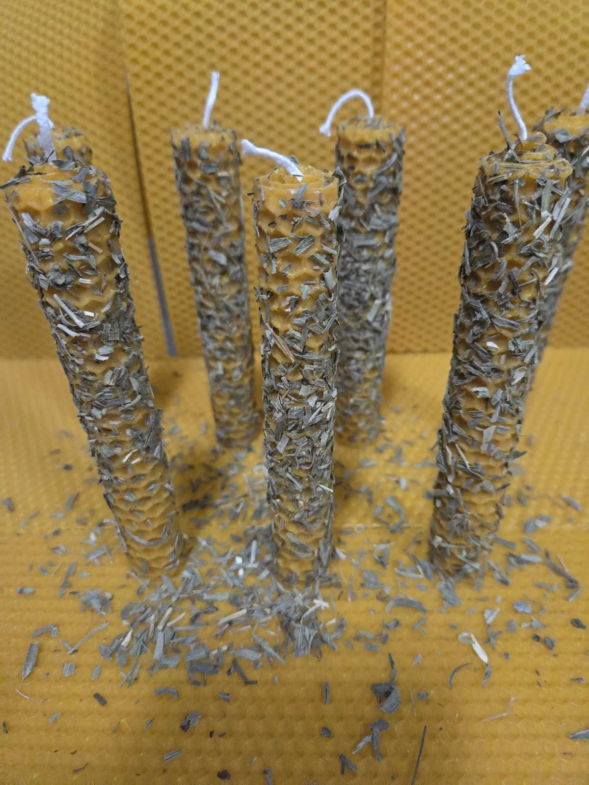 Lot de 7 Bougies Rituelles à l'Estragon 13 cm