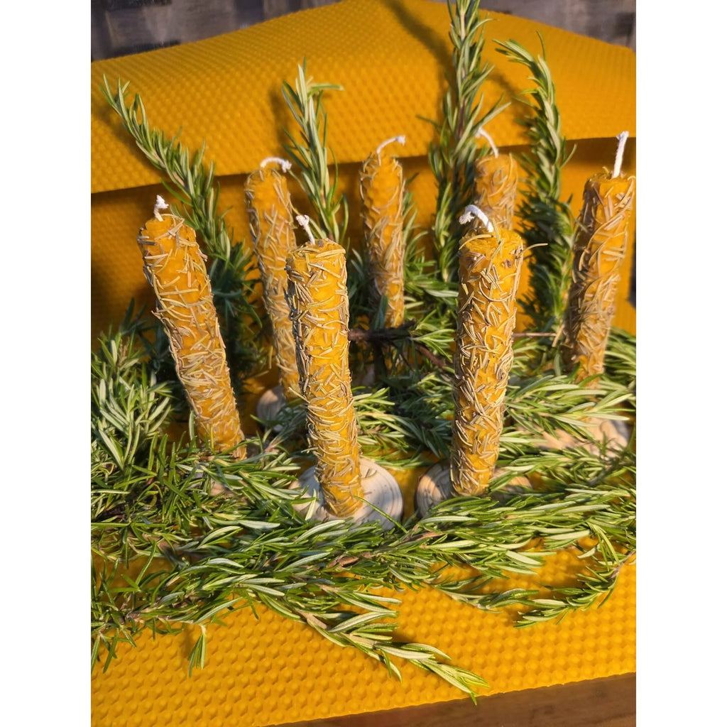 Lot de 7 Bougies Rituelles au Romarin 13 cm