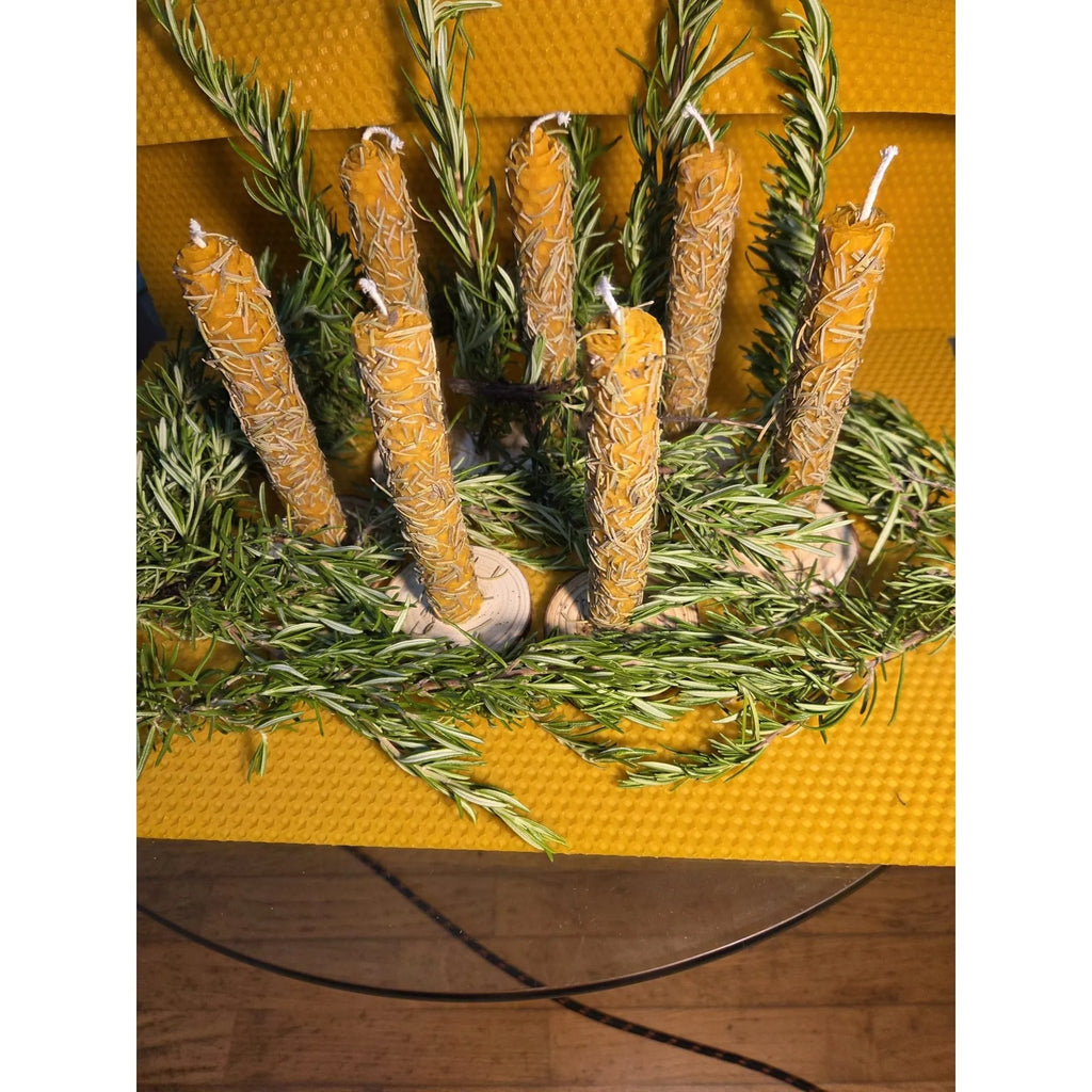 Lot de 7 Bougies Rituelles au Romarin 13 cm
